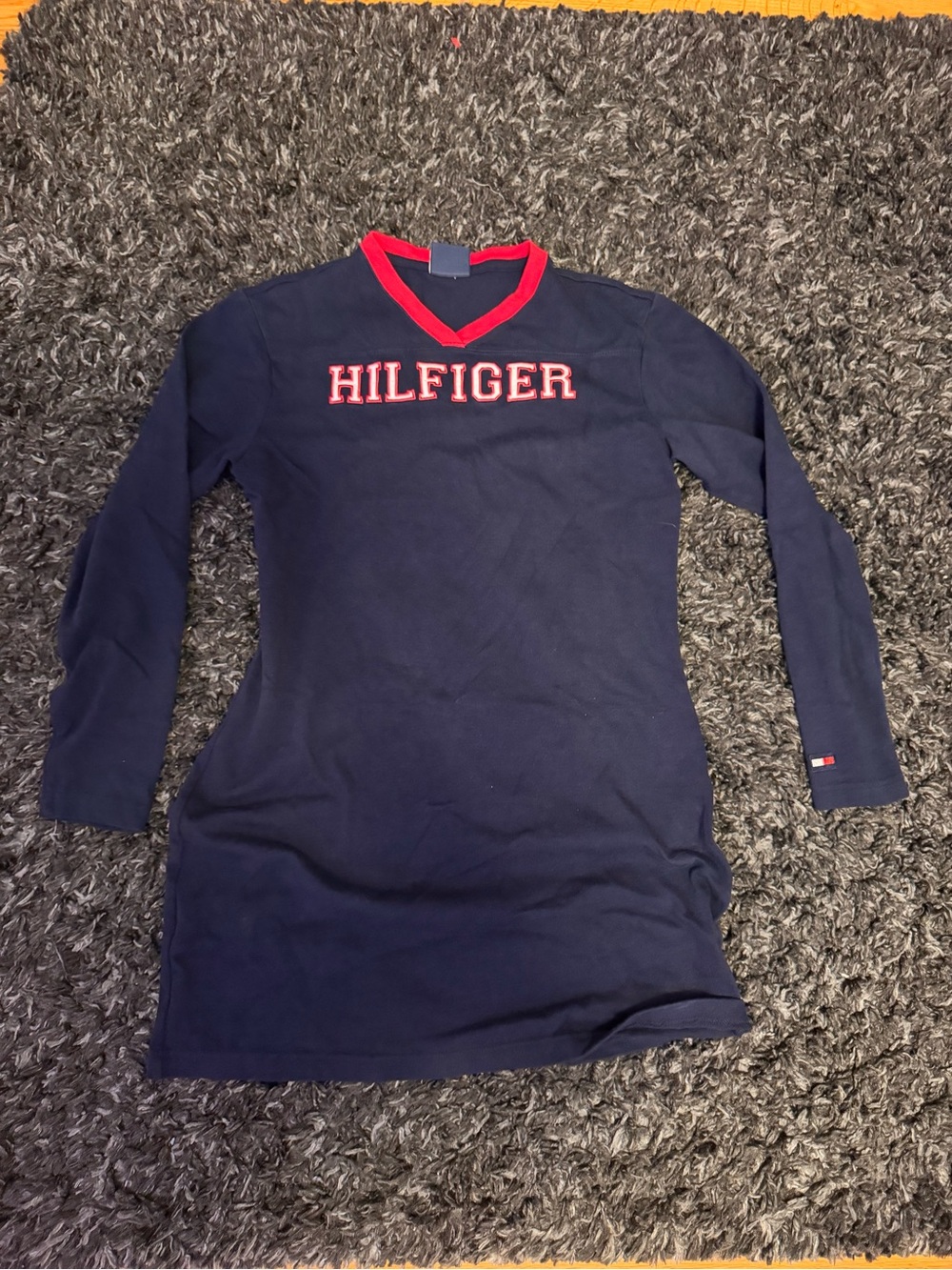 Tommy Hilfiger womens Navy Long-Sleeve night dress